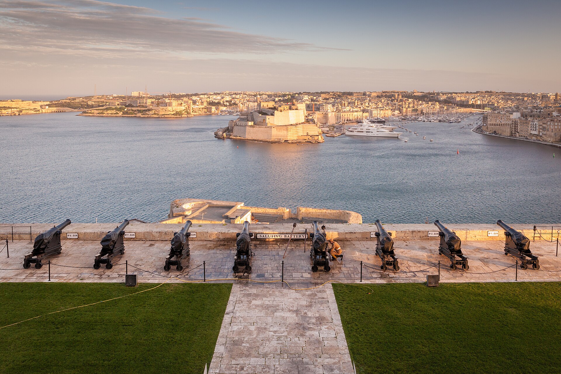 Övre Barrakka-trädgårdarna i Valletta