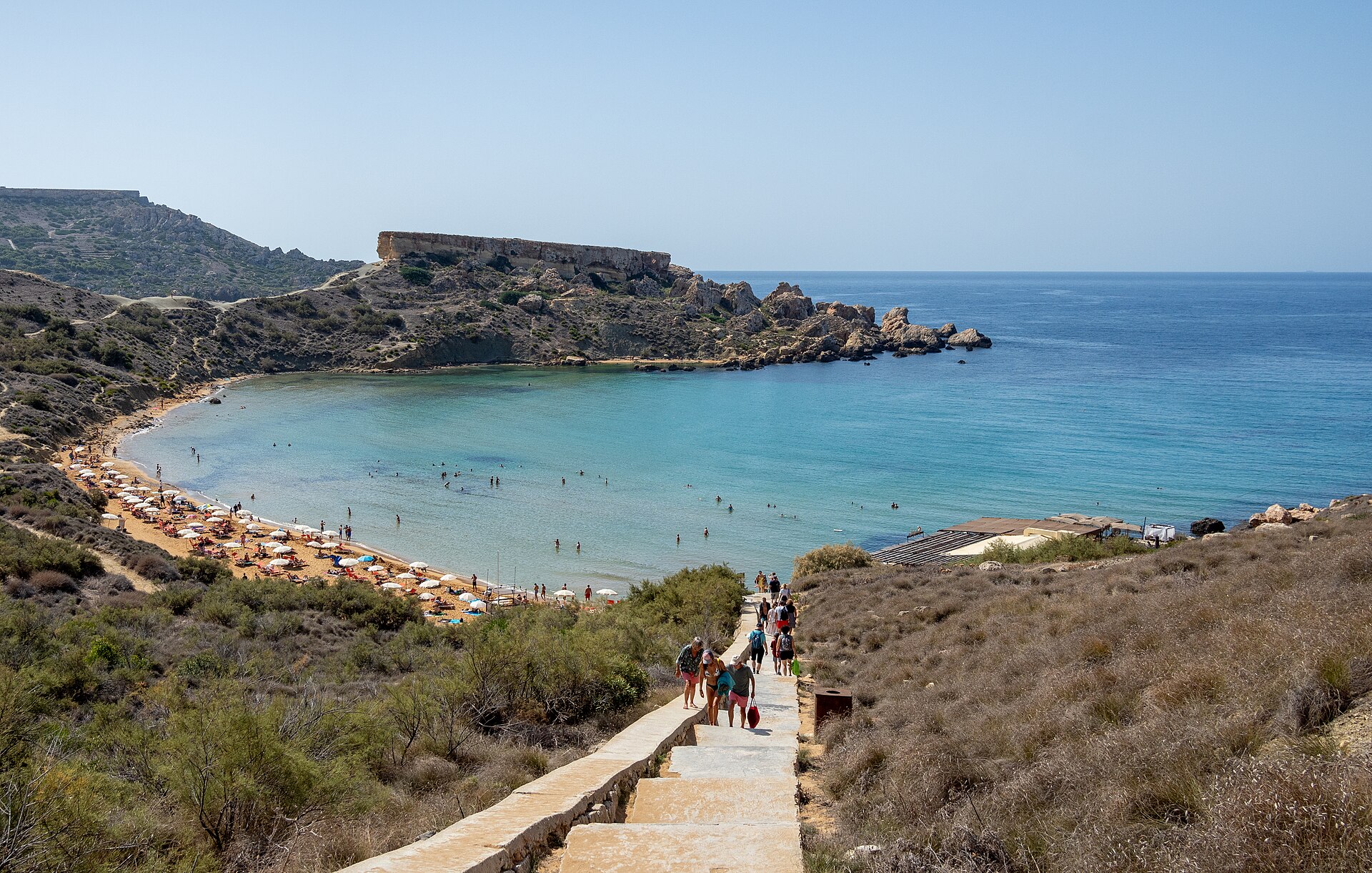 Għajn Tuffieħa på Maltas västkust